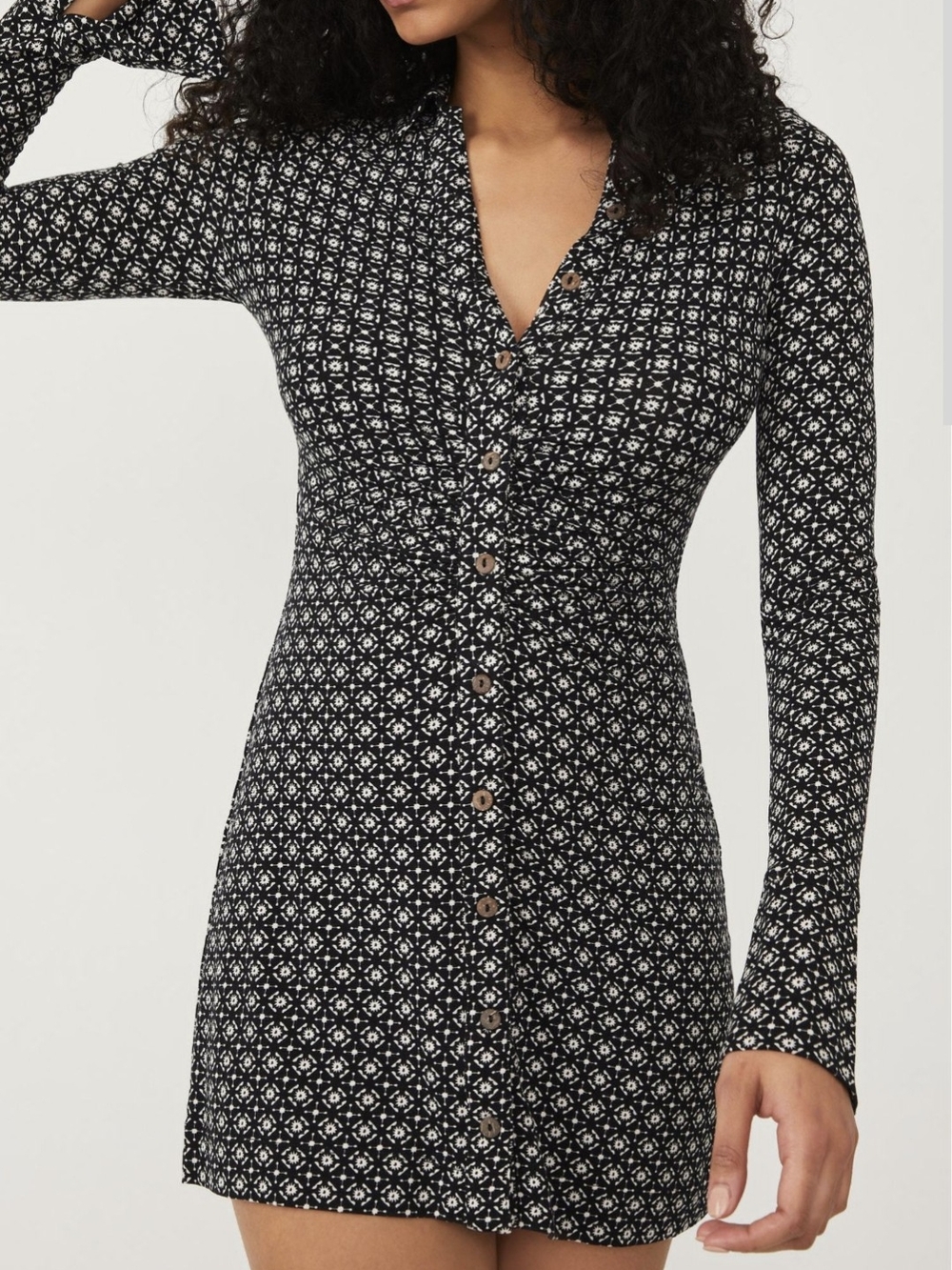 NWT Free People Shayla Long Sleeve Mini Dress